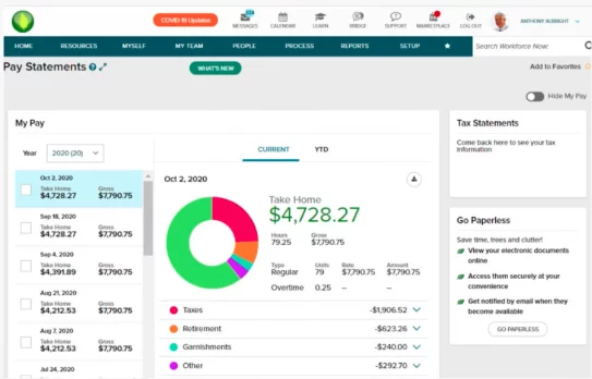 Screenshot of ADP and Jobvite integration