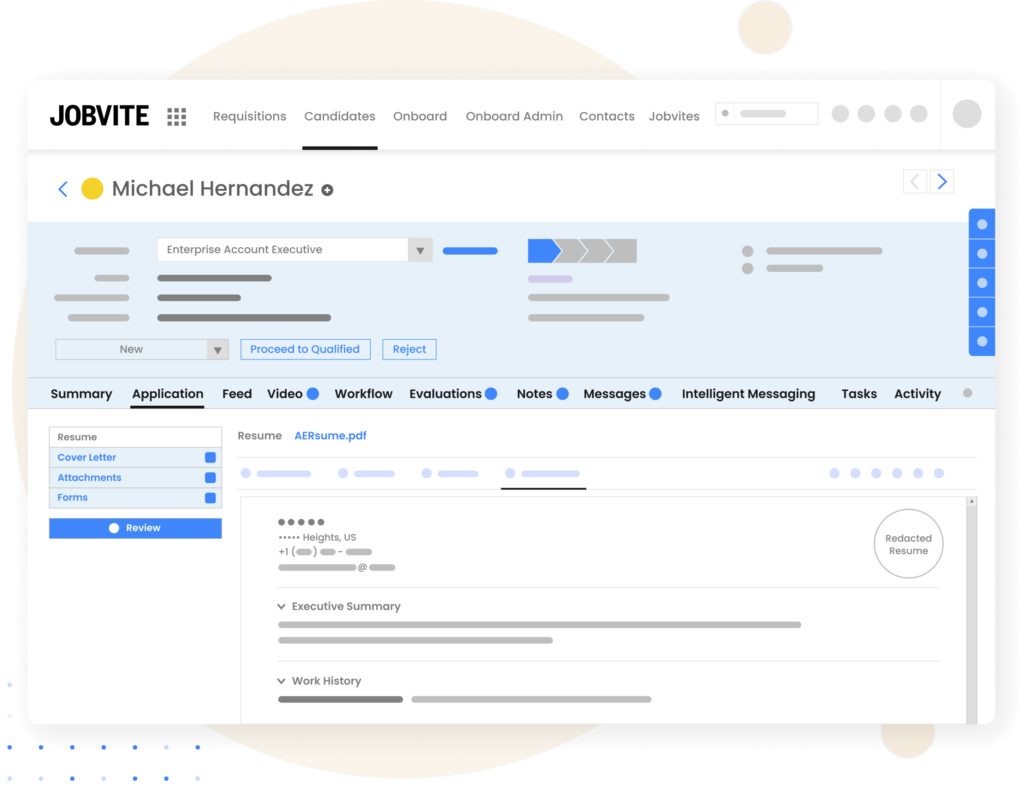 jobvite hiring bias blocker redacted resume