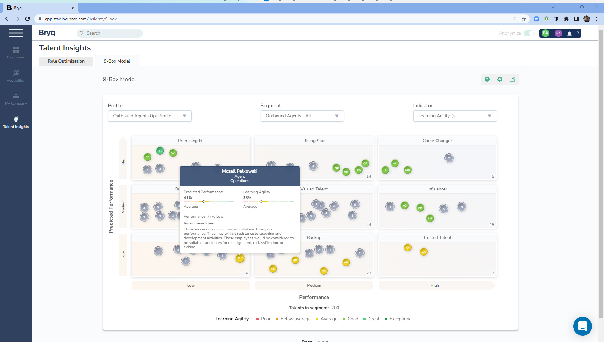 screenshot of the Bryq and Jobvite integration